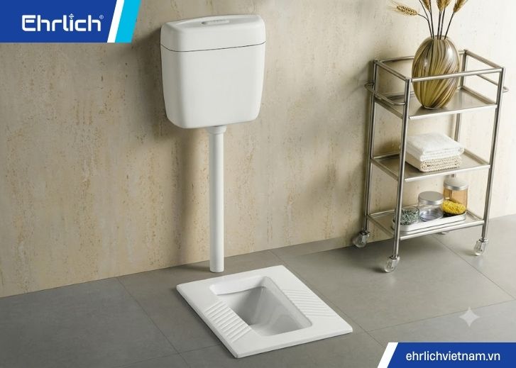 cách lắp bồn cầu xổm