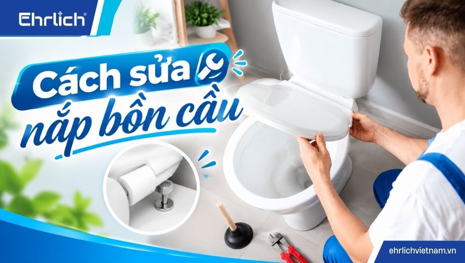 Cách sửa nắp bồn cầu bị lỏng, xô lệch tại nhà đơn giản, ít chi phí