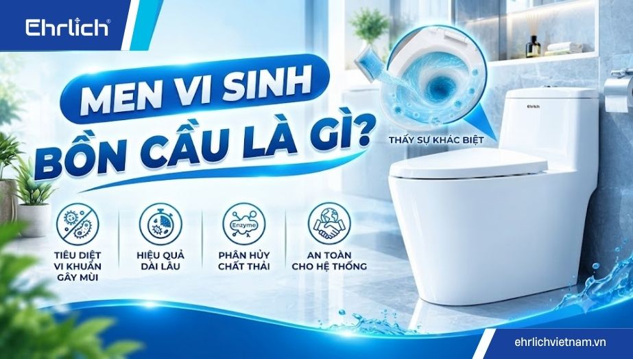 Men vi sinh bồn cầu là gì? Loại nào tốt và cách dùng hiệu quả