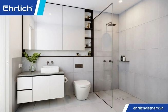 Phòng tắm hiện đại tối giản