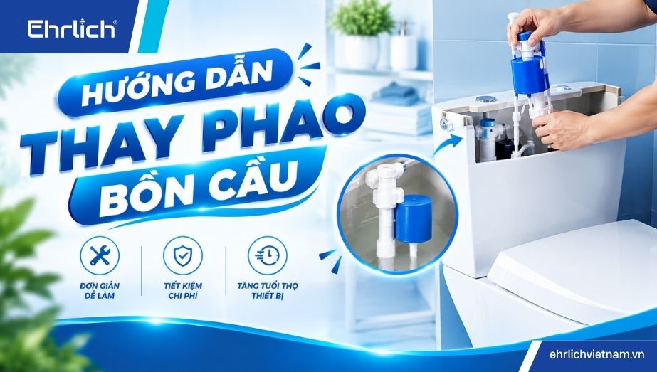 Hướng dẫn thay phao bồn cầu chi tiết từng bước, đơn giản tự làm tại nhà
