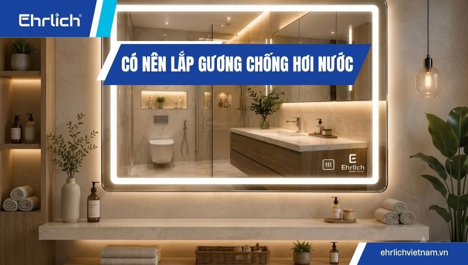 Có nên lắp gương phòng tắm chống hơi nước không? Xem ngay tránh “tiền mất tật mang”