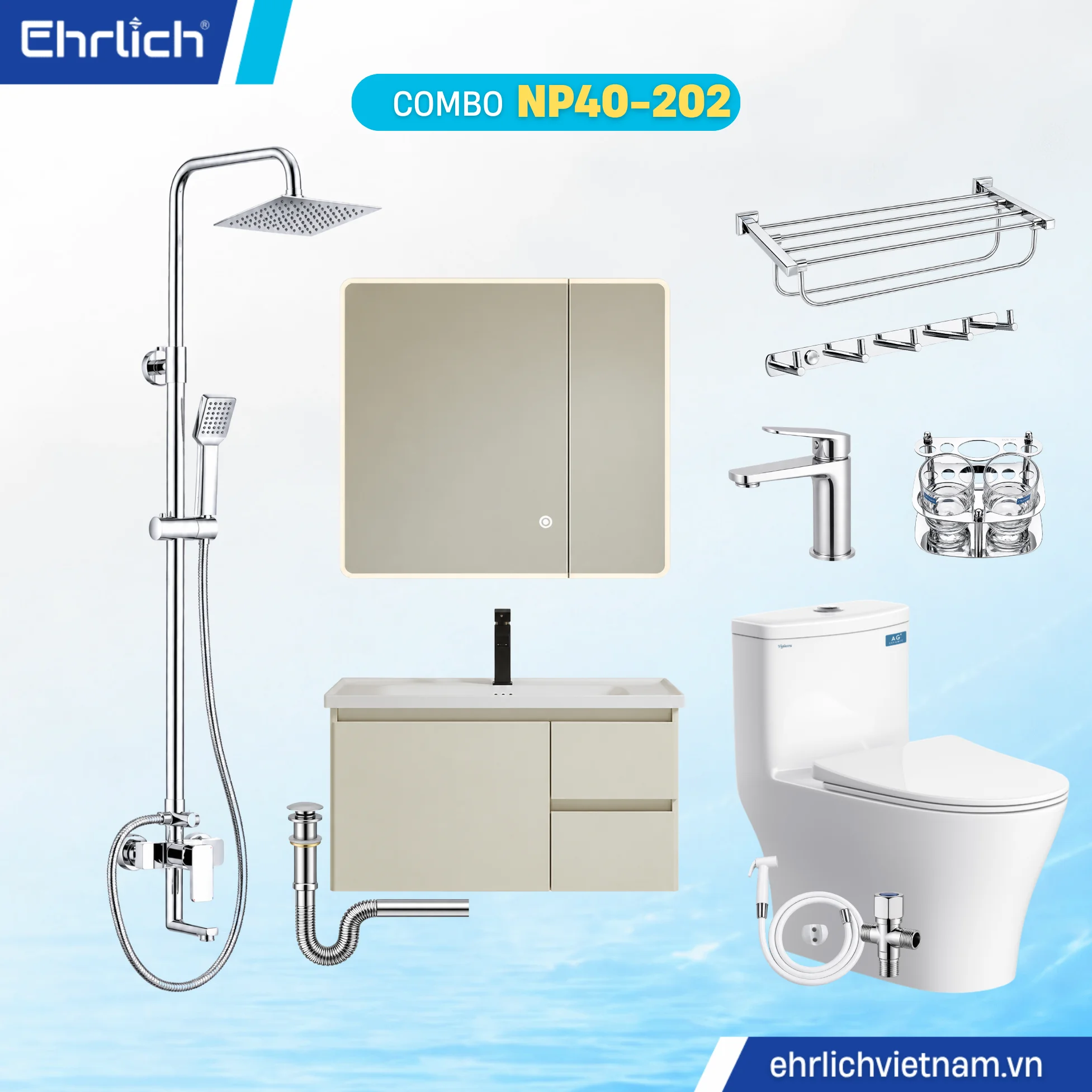 Combo Phòng Tắm EHR-NP40-202