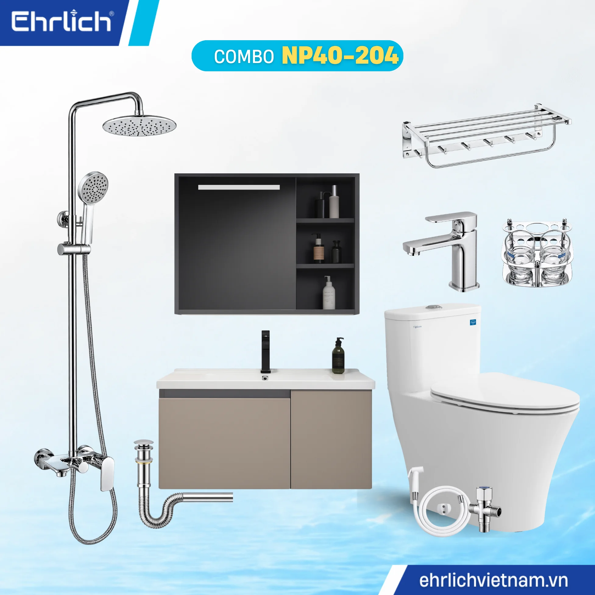 Combo Phòng Tắm EHR-NP40-204