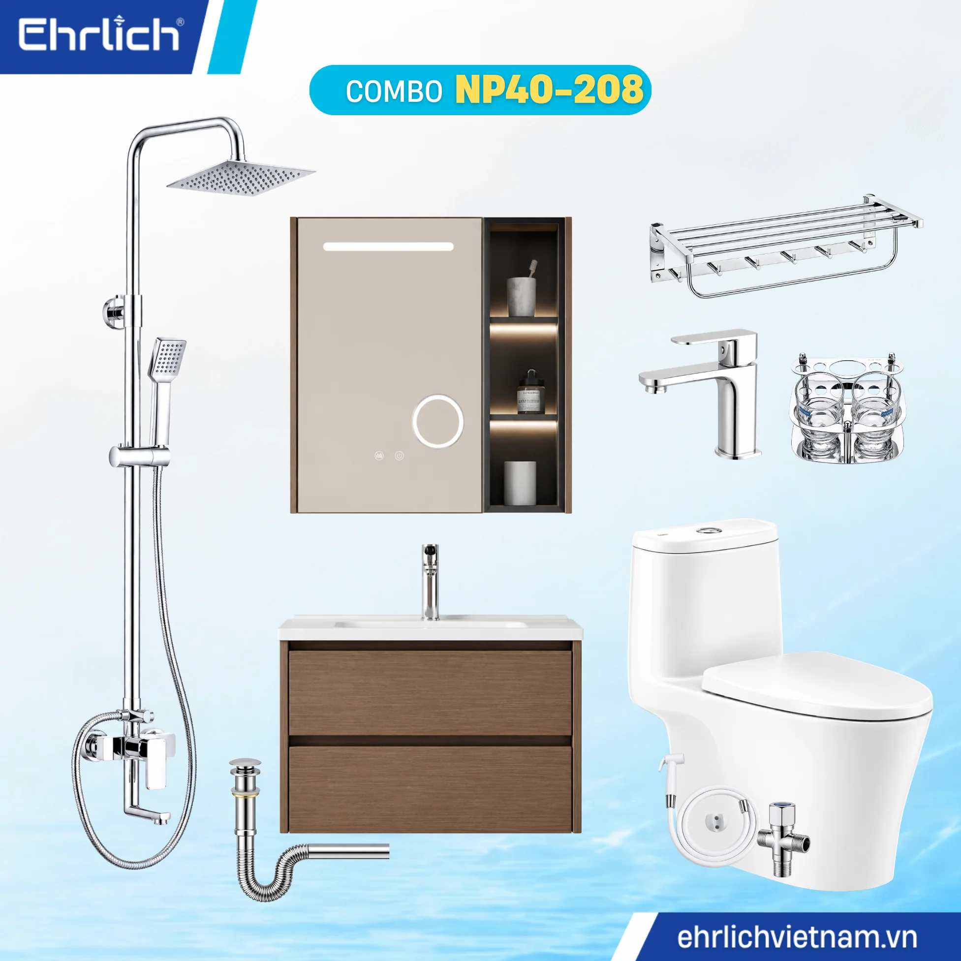 Combo Phòng Tắm EHR-NP40-208