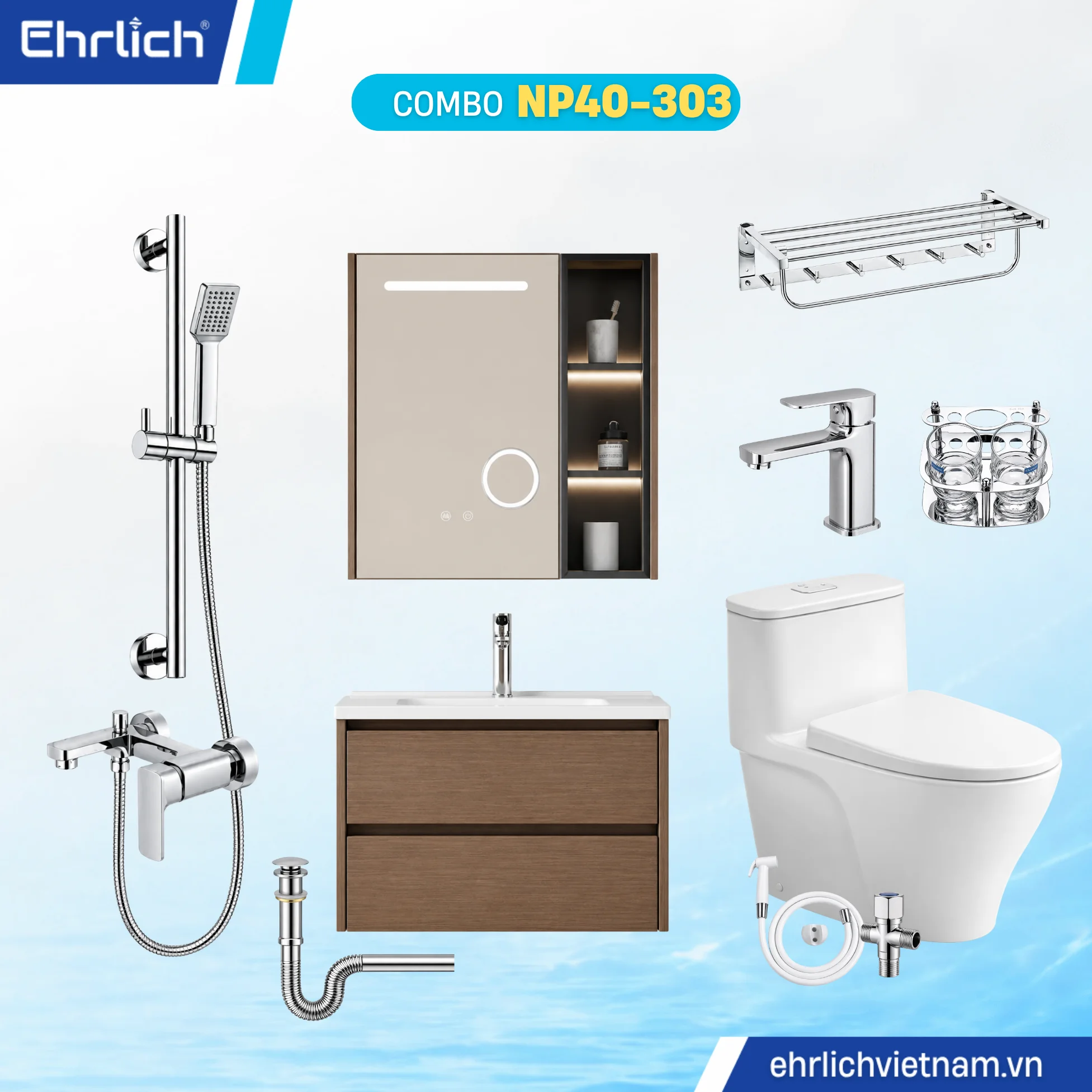 Combo Phòng Tắm EHR-NP40-303