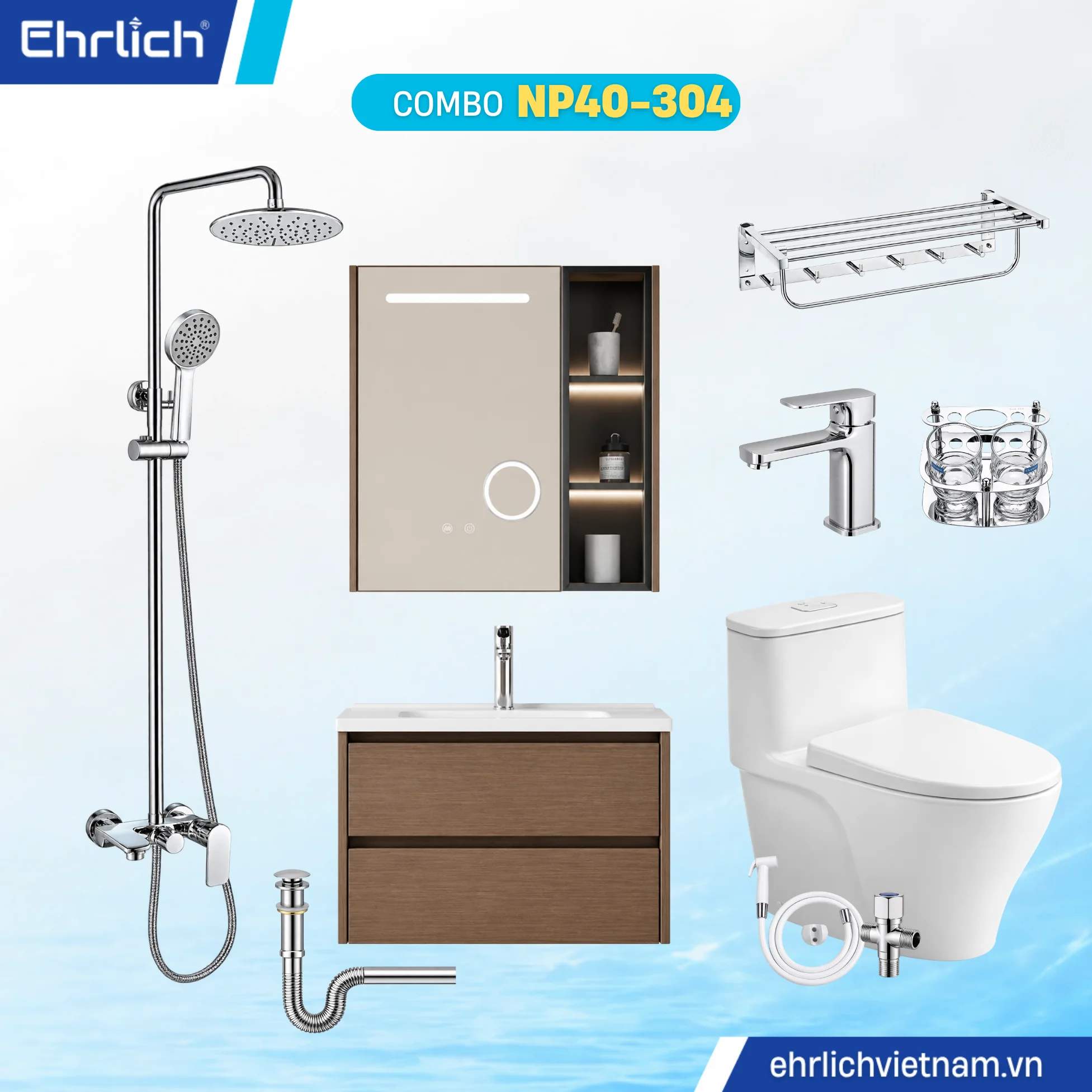 Combo Phòng Tắm EHR-NP40-304
